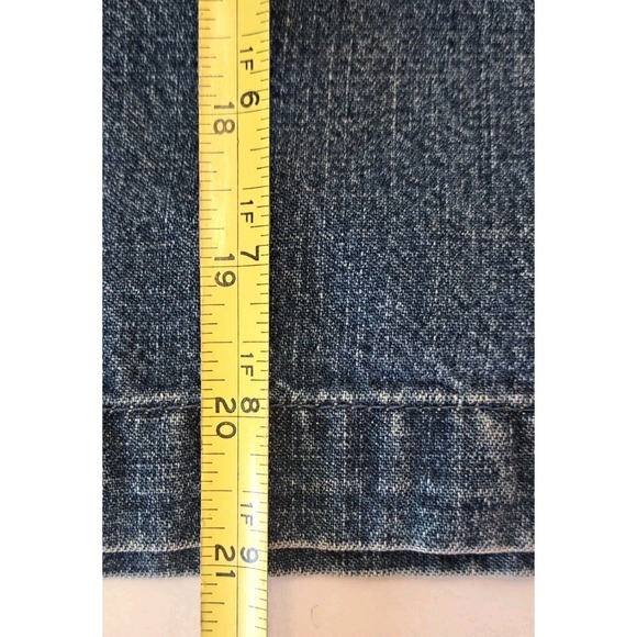 Vtg Casual Corner ANNEX Denim Skirt Womens 8 Blue Zip Pockets 21"L Cotton - Picture 7 of 9